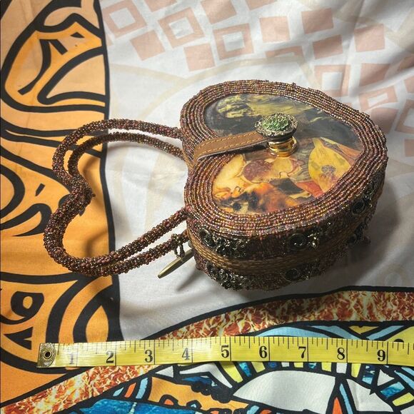 Mary Frances Intoxicating Beaded 3D Wine Bottle Heart Handbag - Picture 15 of 16